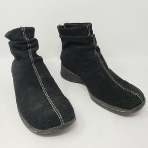 Baretraps Kendra Black Suede Leather Slouch Boots
